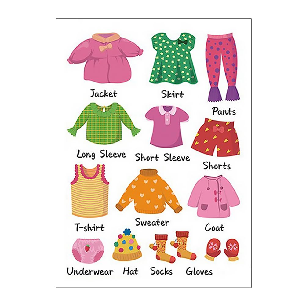jojofuny Indie Room Decor 1 Set Wardrobe Stickers for Label Sticker Dresser Decor Dresser for Closet Wardrobe Clothes Sticker Closet Decals Clothing Sort Decals Clothing Labels for Kids Boy