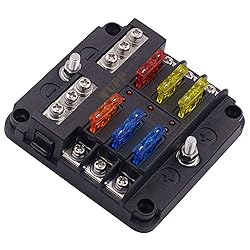 WUPP 12 Volt Fuse Block, Waterproof Boat Fuse Panel