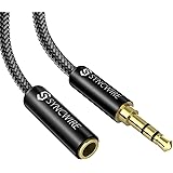Syncwire 3.5mm Male to Female Stereo Audio Extension Cable [Hi-Fi Sound] [Gold Plated Jack] Nylon-Braided AUX Extension Cord 