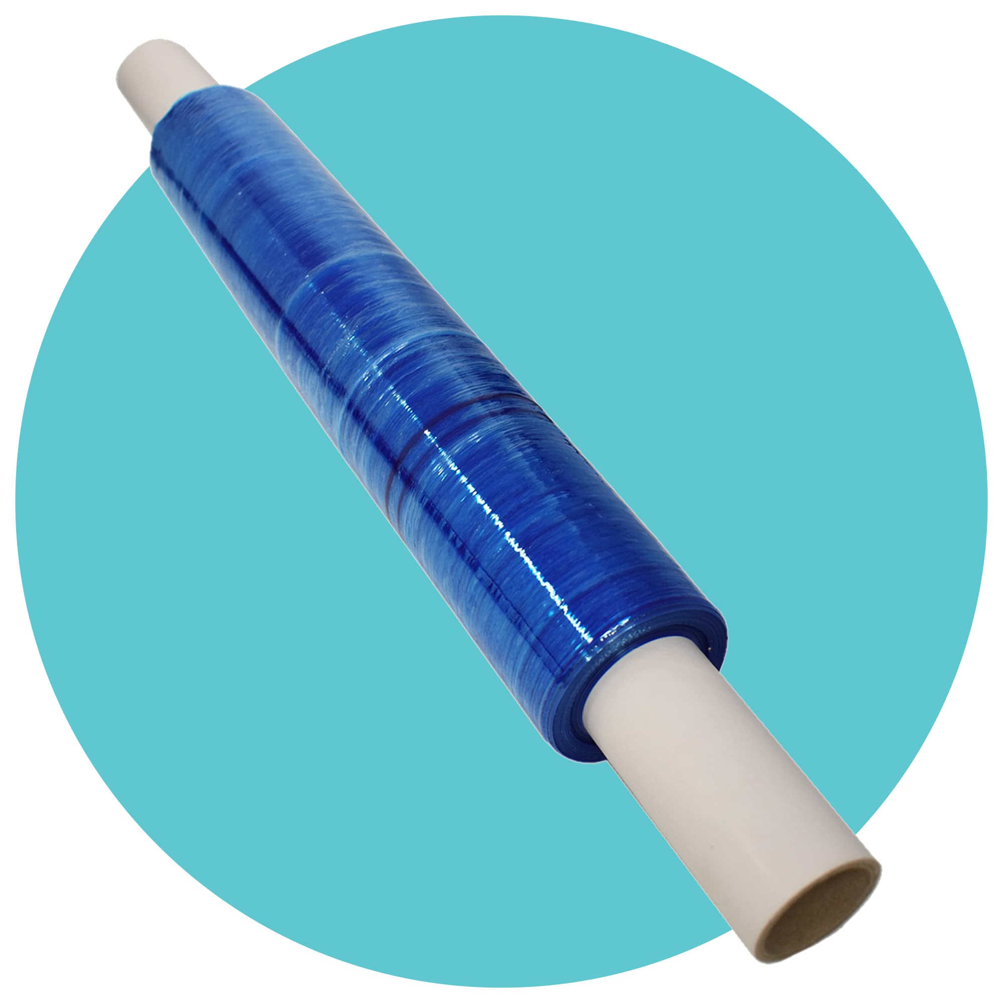 Triplast 400mm Extended Core Blue Pallet Stretch Wrap - Extra Long Rolls, 17mu Thick - Plastic Shrink Wrap & Industrial Cling Film for Removals & Warehouse Packaging Use (12 Rolls)
