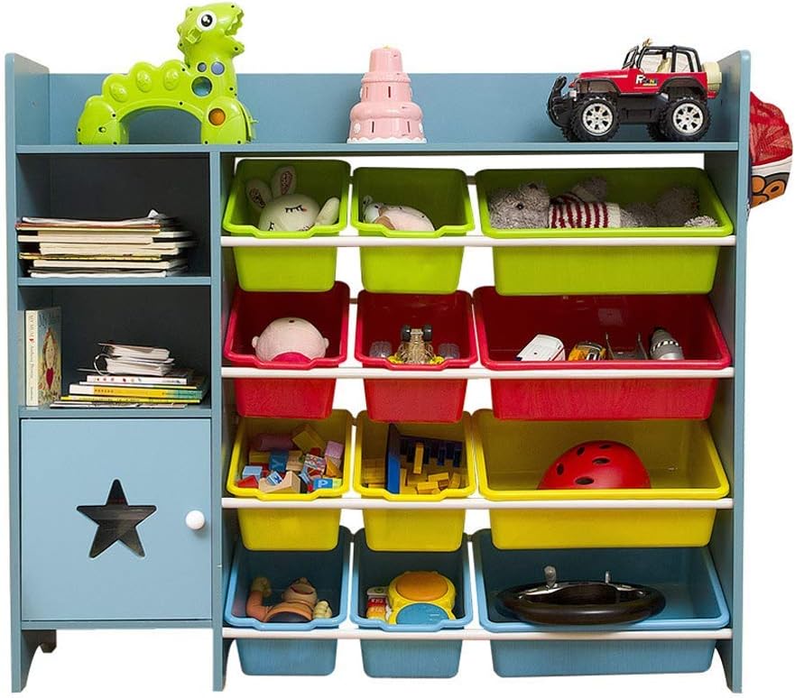 HYYYY Large Capacity Children's Toy Storage Rack, 100 Wooden, Children's Locker