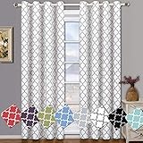 Meridian White Grommet Room Darkening Window Curtain Panels, Pair / Set of 2 Panels, 52x63 inches Each, by Royal Hotel