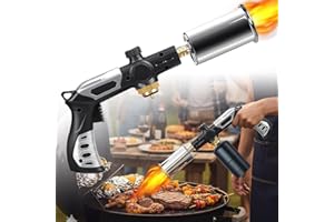 VOLTULTRA Saker Torch Gun 2026 Plus|3272°F High Heat Culinary Torch with Adjustable Flame&Safety Lock|Portable Butane Torch for Sous Vide Searing|Cooking,Campfire,BBQ,Welding (1PC)