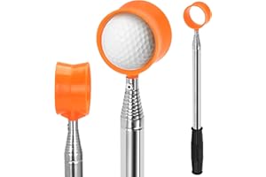 PiscatorZone Golf Ball Retriever, 9FT Aluminum Alloy Golf Ball Retriever Telescopic Golf Accessories Golf Gift for Men