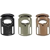 Paracord Planet Ellipse Toaster Spring Cord Locks (14mm x 27mm) for 1/8" Cord – Coyote Brown (25 Pack)