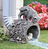 Cute Playful Chasing Kitty and Frog Decorative Downspout Extension Outdoor Yard Decor By CTD Store