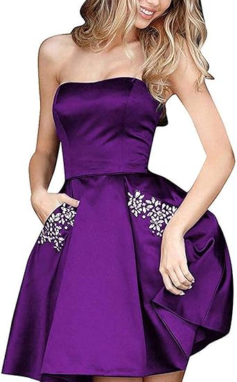 short satin dress with pockets