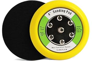 SUBRILLI 2-Pack 4 Inch Hook and Loop Backing Plates 5/16"-24 Threads for DA Air Random Orbital Car Polisher Sanding Polishing