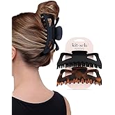 Kitsch 5 Inch Large Claw Clips for Thick and Long Hair | Strong Grip Jumbo Claw Clip for All-Day Hold | 2pcs Matte Oversized 