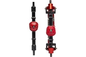 Oisunt Metal Axel Assembly Front Rear Spare Part for 1/12th MN99SV2 MN99s MN98 MN82 MN78 LC79 MND90 D91 D96 D99S MN90 MN96 FJ45 RC Car Upgrades, Bridge Shaft Steering Cup Rod Set (Black)