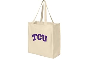 BROAD BAY Texas Christian University Grocery Bags or TCU Shopping Bags NATURAL COTTON