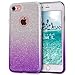 MATEPROX Compatible with iPhone Se 2022 case,Glitter Bling Sparkle Cute Girls Women Protective Case (Gradient Purple)