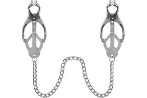 DECIXDE Body Clamps with Chain Adjustable Pressure Body Ring Body Chain Body Clip Non Piercing Chain Stainless Steel for Women Faux Body Jewelry Clip on Jewelry