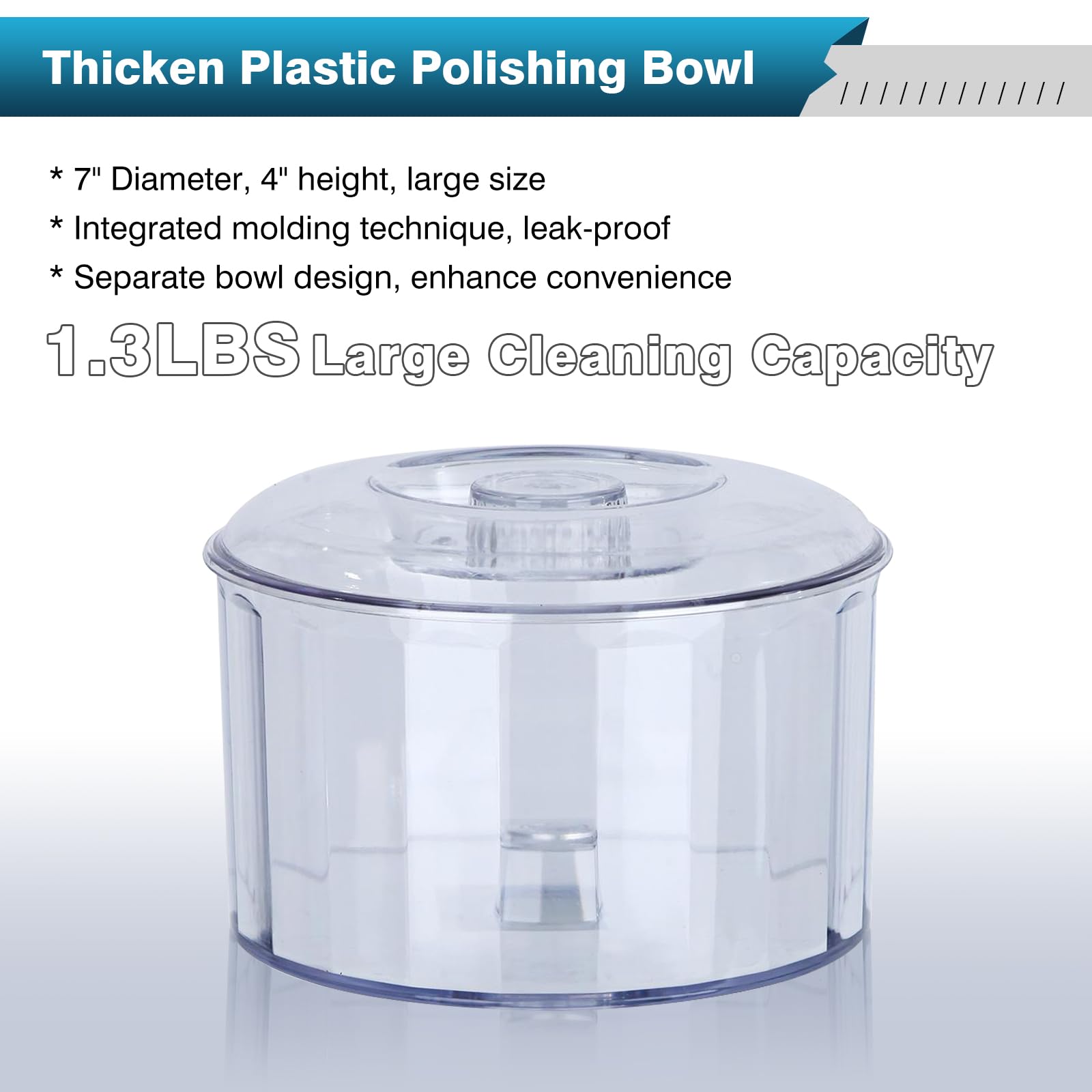 IRONWALLS Magnetic Tumbler Jewelry Polisher, 2000RPM 600g Cleaning Capacity Magnetic Polisher Finisher with 7.1”/180mm Polishing Barrel & 180g Burnishing Pins for Jewelry, Metal Parts, Hard Plastic