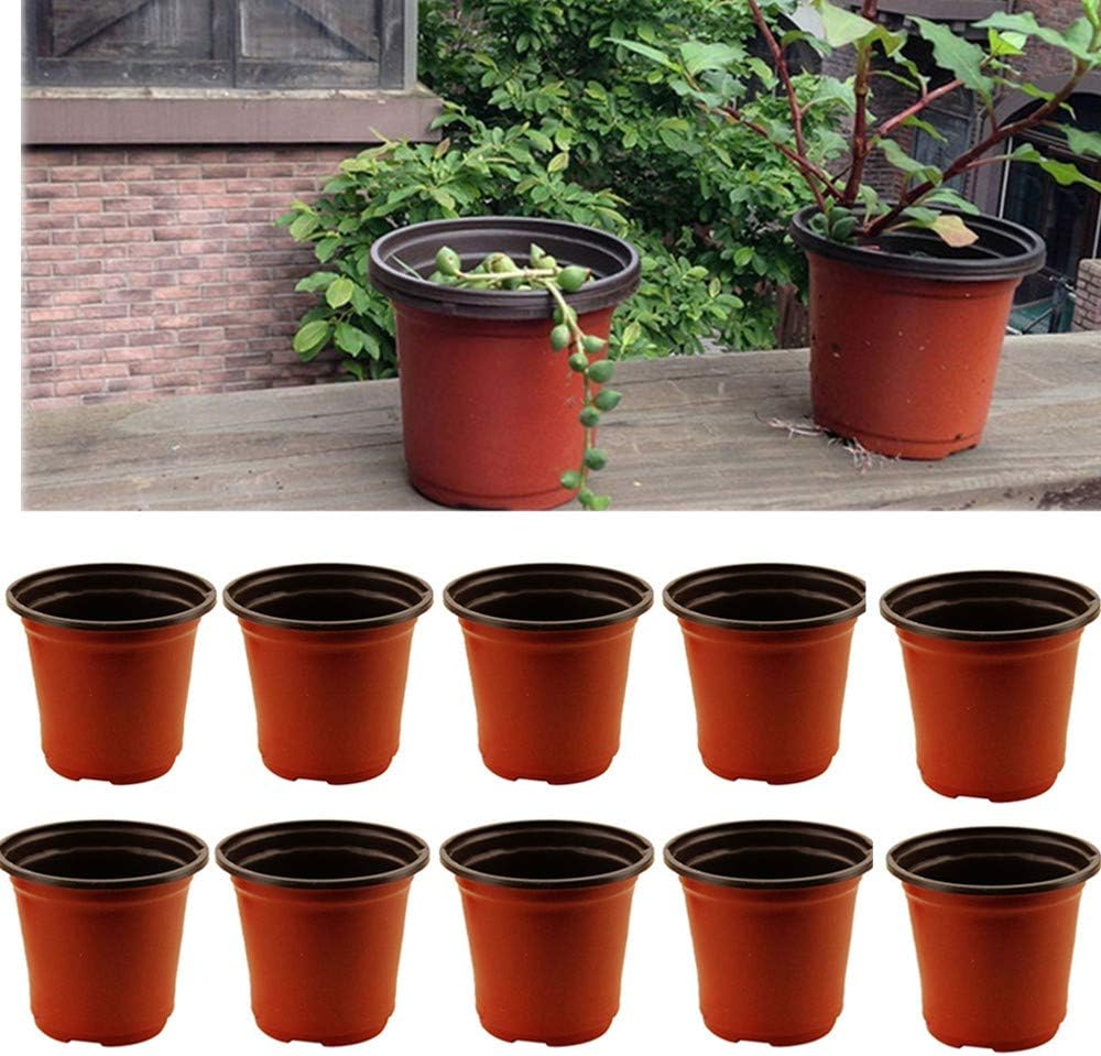 10Pcs Seedling Pot Flower Pots Lightweight Plastic Plant Containers
