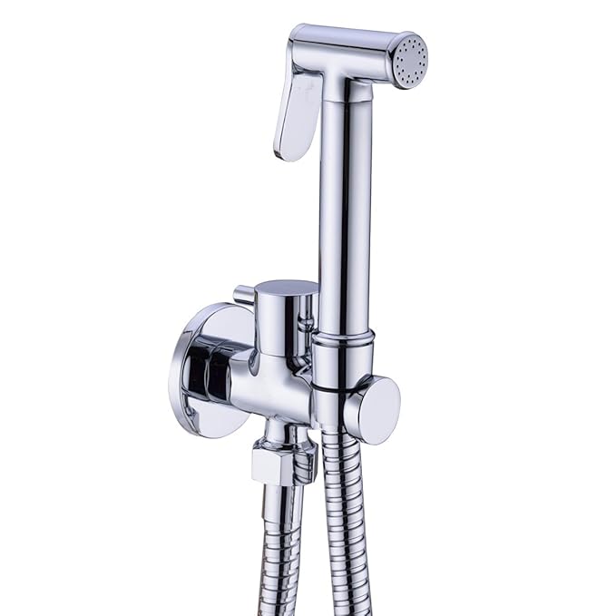 title=Trustmi, doccetta igienica in ottone cromato (shataff, bidet islamico), kit con