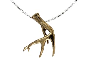 CREATIVE PEWTER DESIGNS Handcrafted Pendant Necklace Gift for Hunters - Elk Bugling, Whitetail Deer Antler, Buffalo, Bear, Wolf, Jackalope - Pewter, Copper, Gold - Made in USA