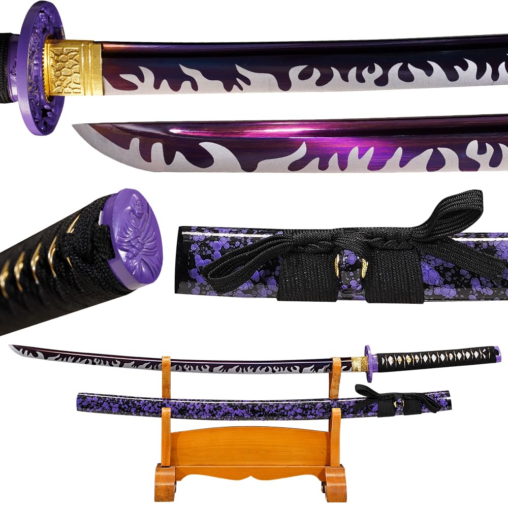 Photo 1 of 1045/1060 high Carbon Steel Full Hand Forged Traditional, Katana Sword Hademade Heat Tempered ?Japanese Samurai Swords ?Full Tang,Functional,Black