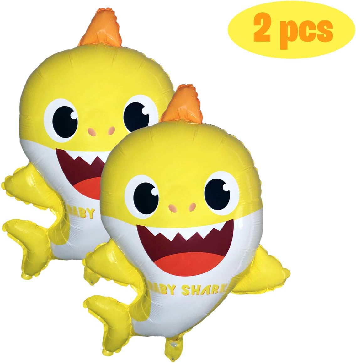 Party Hive Large 22" Baby Cute Shark Helium Balloon for Kids Birthday Party Event Decoration (2 Pack)
