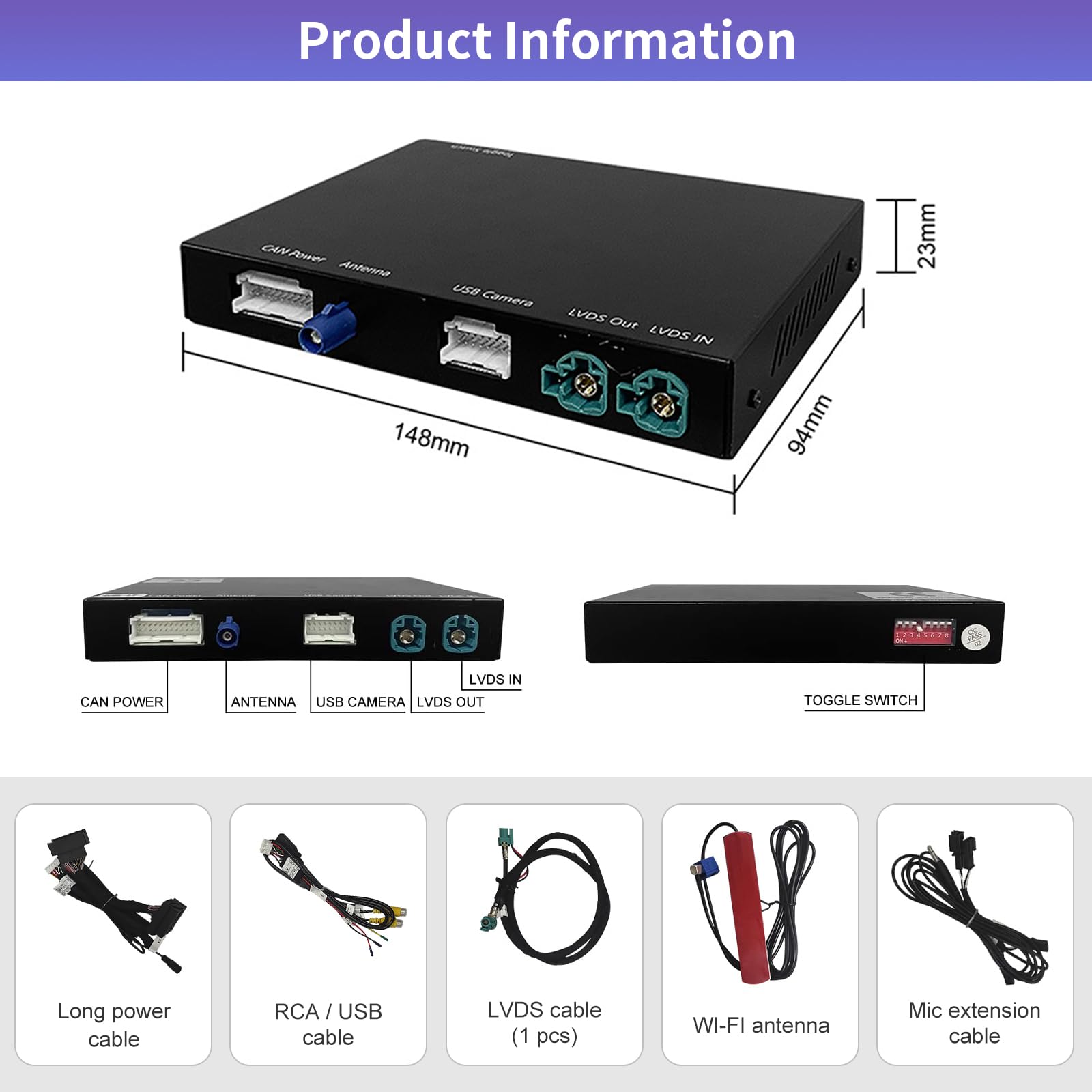 Road Top Wireless Carplay Android Auto for BMW Mini Cooper One Hatch Clubman F55 F56 F54 F57 NBT System 2014-2018 Year, Support Mirrorlink, Reverse Camera, Navigation