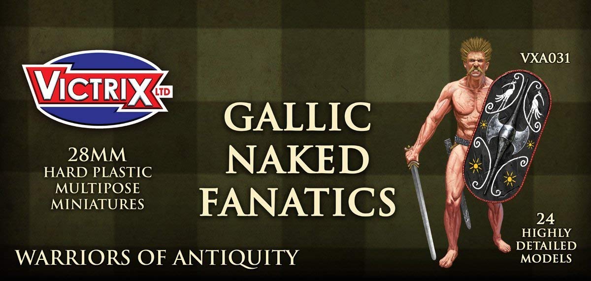 Victrix VXA031 - Ancient Gallic Fanatics - 24 Figure Set - 28mm Plastic Miniatures - Warrior of Antiquity