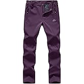 YSENTO Women's Fleece Lined Pants Winter Snow Ski Waterproof Insulated Softshell Hiking Mountain Pants