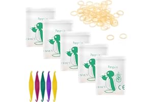 5/16 Inch Orthodontic Elastic Rubber Bands, 500 Pack, 4.5 Ounce Small Rubberbands with Elastic Placer for Braces, Used for Cr