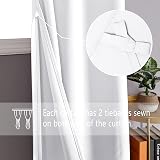DWCN Greyish White Blackout Curtains 2 Panels 46 x 90 Eyelet Thermal Insulated view 2