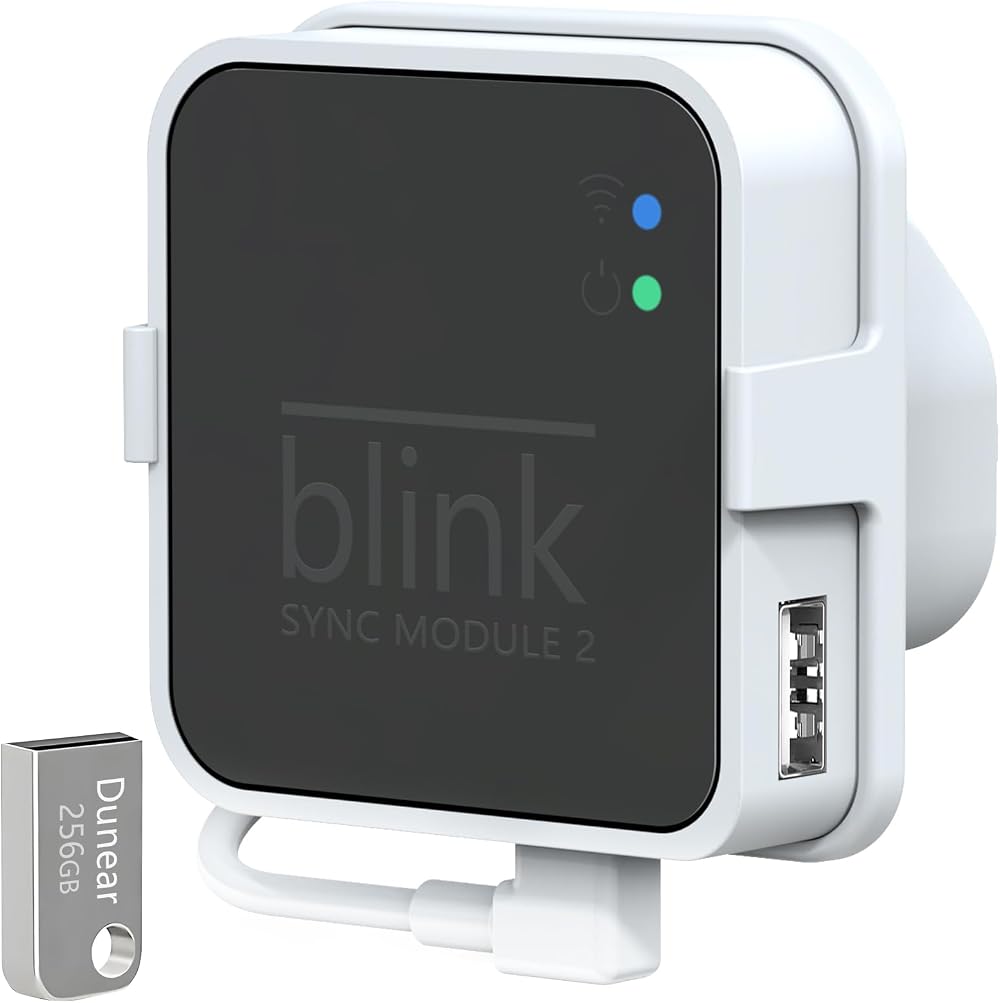 Dunear 256GB USB Flash Drive & Outlet Mount for Blink Sync Module 2