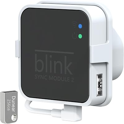 Dunear 256GB USB Flash Drive & Outlet Mount for Blink Sync Module 2