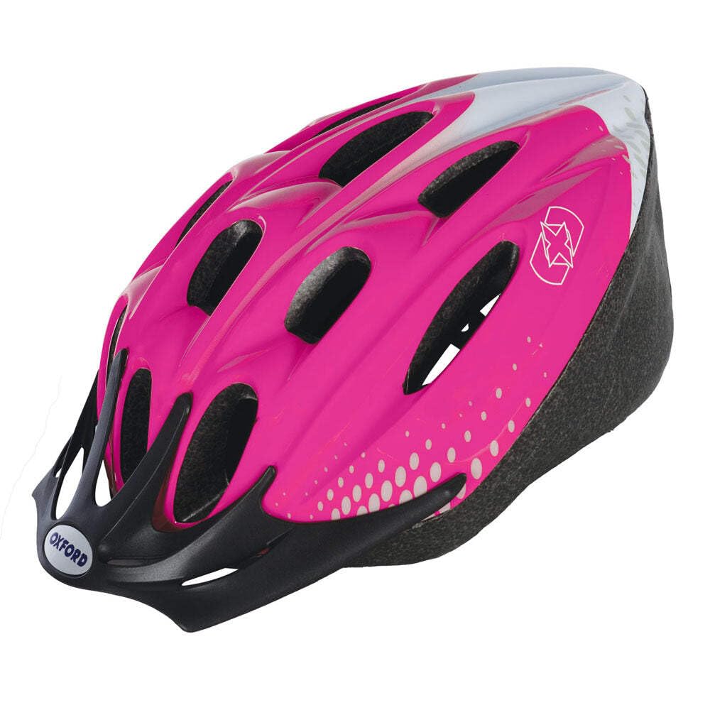 Oxford Women's F15 Hurricane Cycle Helmet - Pink/White, Medium