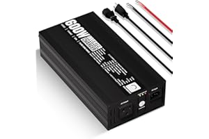 ECO-WORTHY 600W Inverter Charger with 20ms UPS, 600W Pure Sine Wave Inverter with 25A LiFePO4 Lithium Battery Charger, 12V DC to 110V AC Converter for Backup Power deep Cycle Battery RV Boat Home