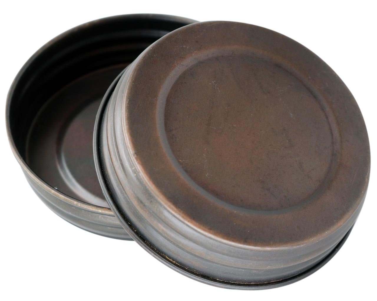 Oil Rubbed Bronze Vintage Reproduction Lids for Mason, Ball, Canning Jars (4 Pack, Wide Mouth)