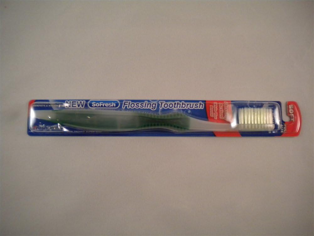 Green SoFresh Flossing Toothbrush Adult