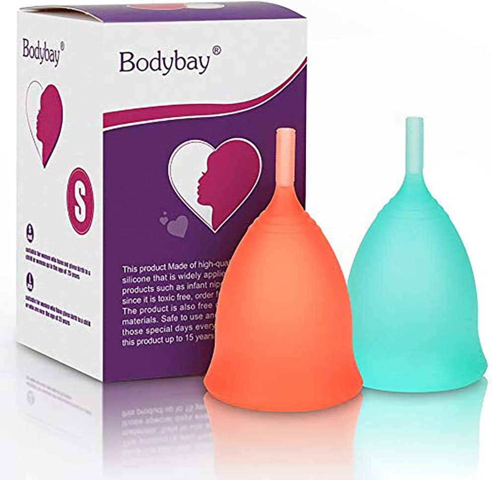 Bodybay Menstrual Cup，Set of 2 Periods Kit with FDA Registered，Best Feminine Alternative Protection to Tampons and Cloth Sanitary Napkins (Large): Health & Personal Care