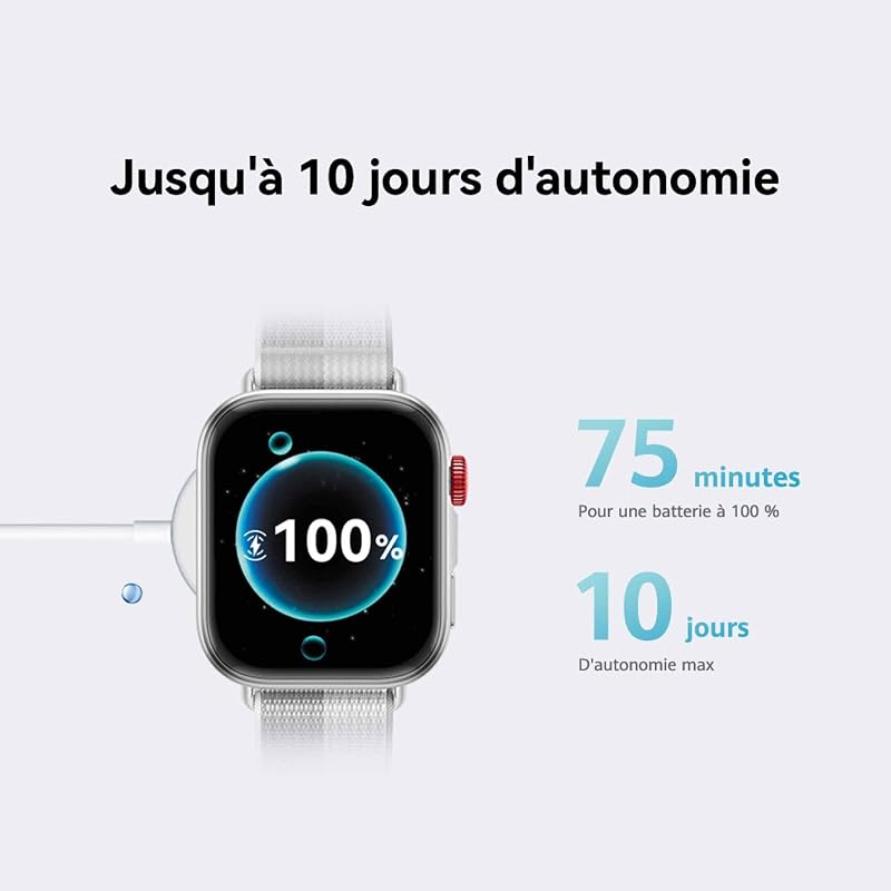 Watch FIT 4 Montre connectée, 100+ Modes d'entraînement, Gris