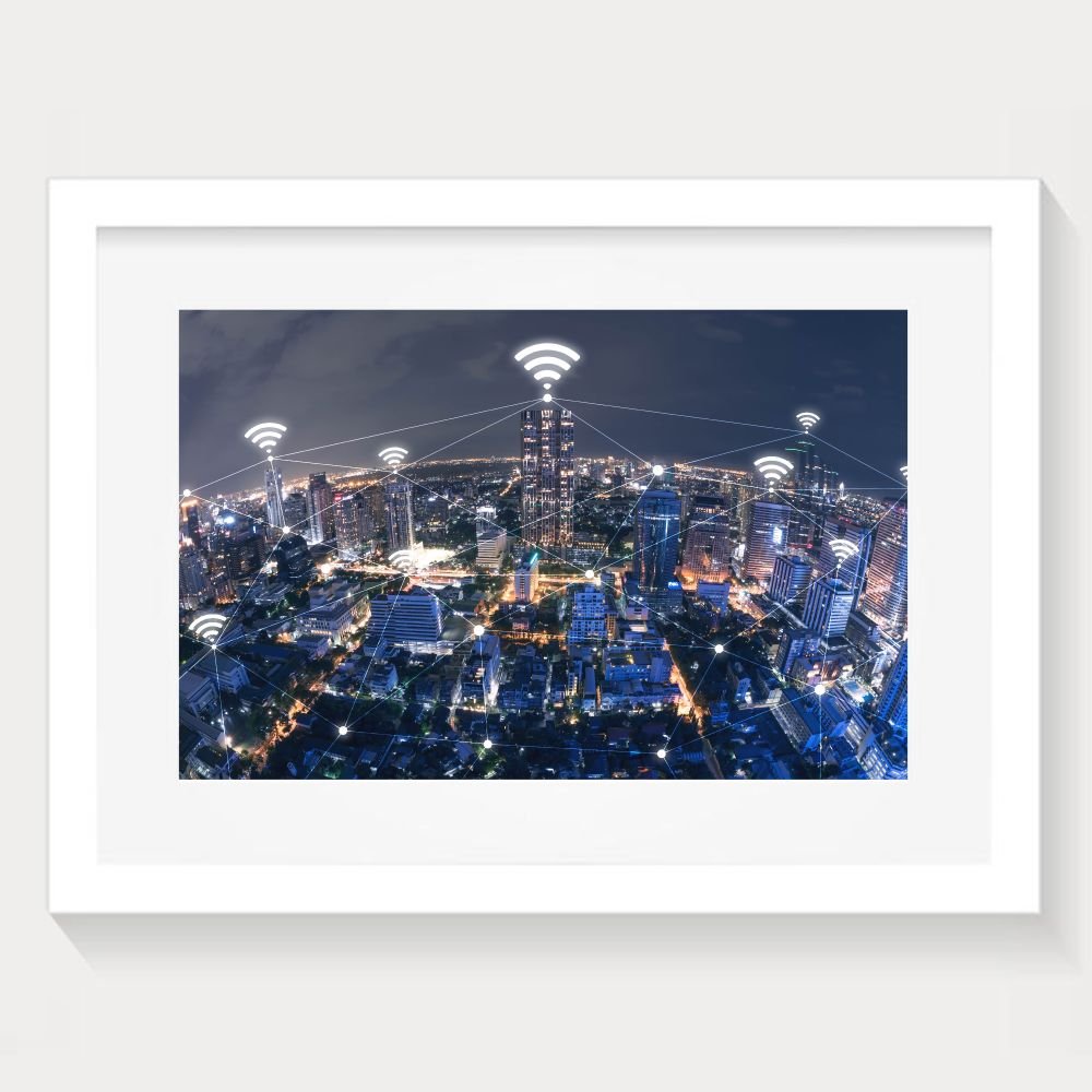 Amazon Com Yishuo Blue High Tech Tone Of Cityscape