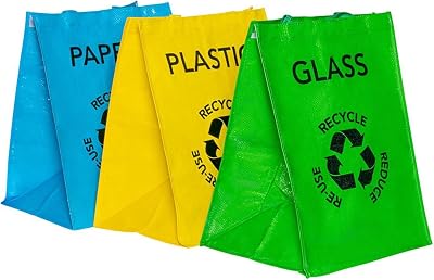 DIVCHI Set of 3 Large Reusable Recycle Bags 53L with Handles