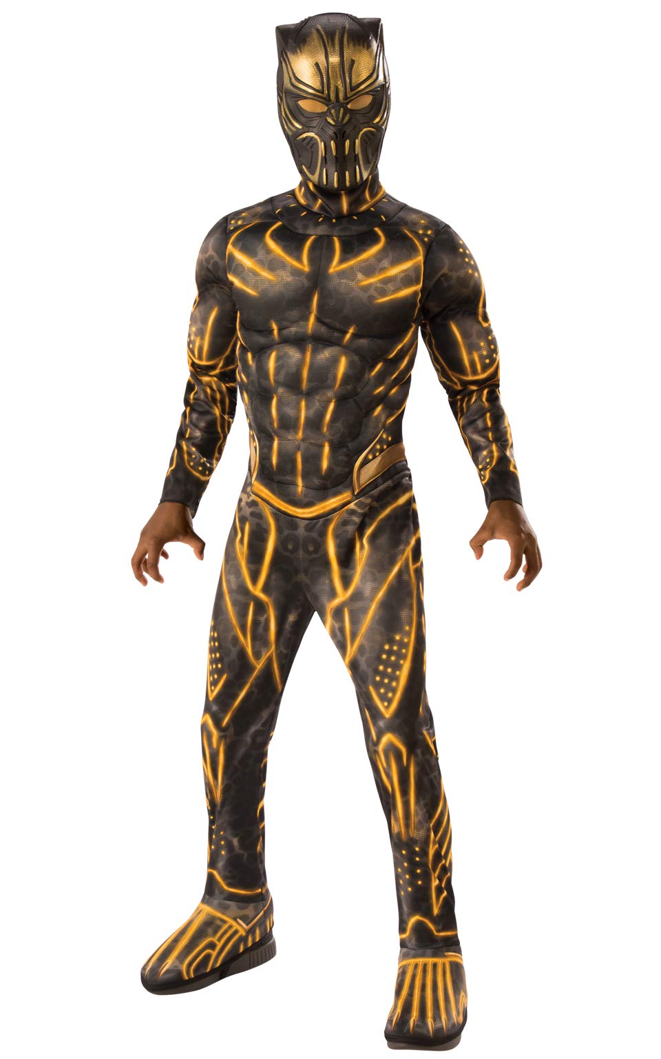 Rubie's Costume Deluxe Black Panther Child's Costume, black/Gold