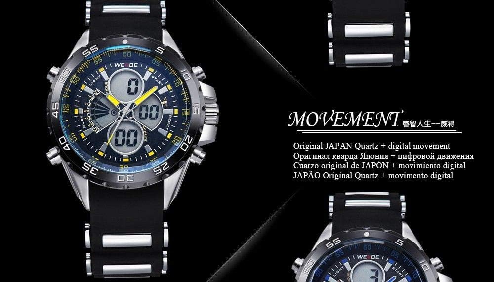 men's analog watch with backlight