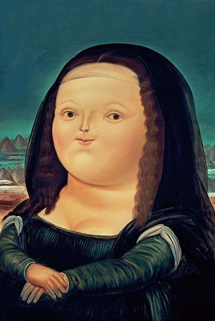Wooden Puzzles for Q Version Mona Lisa 300/500/1000 Pieces, Adult Creative Gift Decompression Jigsaw Puzzles Cartoon Educational Toys Children's Day Gifts (Size : 300)