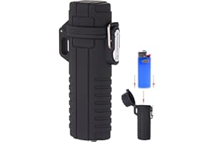 HUMWE Outdoor EDC Waterproof Lighter Case Cover Sleeve for BIC Regular Lighters, Seal Pouch for Hiking, Camping, Travel (Black)