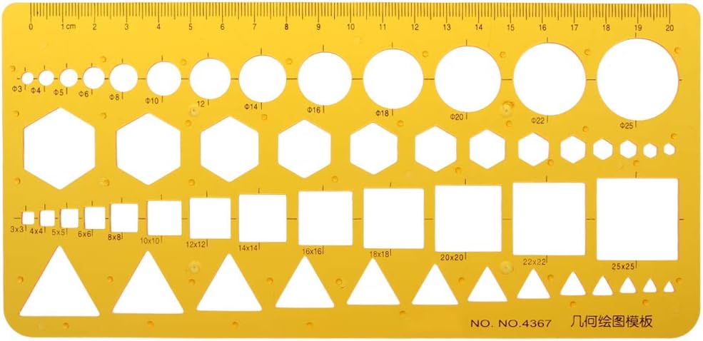 Normagraphic Ruler A0127 Geometric Ruler Normograph Circle Triangle Square Drawing ...