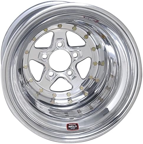 Weld Racing 88-512208 Weld Pro Drag Alumastar 2.0; Size 15x12 in.; Bolt Pattern 5x4.5 in.; -63.5 Offset; Back Spacing 4 in.; Polished Center; Polished Shell; Bore Diameter 3.18in./80.772mm.;