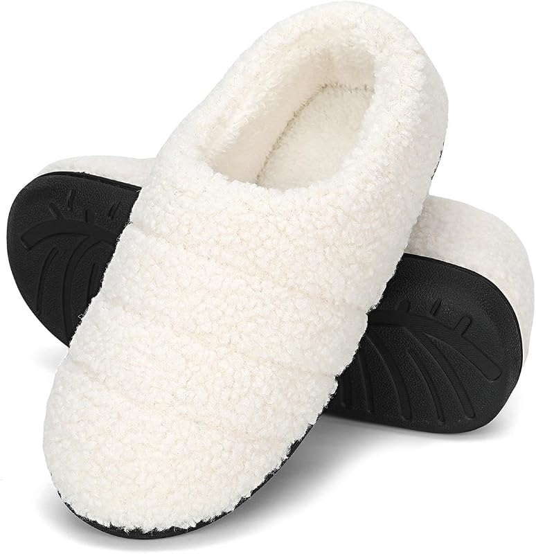Zapatillas de Casa Unisex Invierno Cálido Blanco 42/43EU