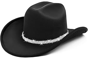 WQWOVRVO Cowboy Hat,Cowgirl hat,Cowboy Hats White/Black Western Cowgirl Hats for Women/Men