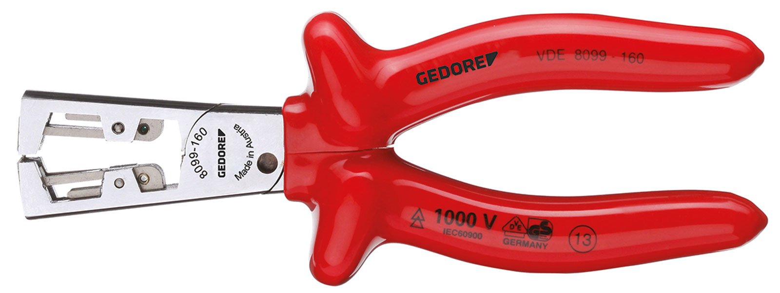 GEDORE VDE Wire Stripper Strips-Fix 8099–160 VDE (German Electrical Engineering Association