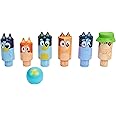 Bluey – Wooden Character “Skittles” Bowling, Indoor & Outdoor Bowling Play, 6 Character Pins and 1 Bowling Ball – FSC Certified for Children 3 Years and Up