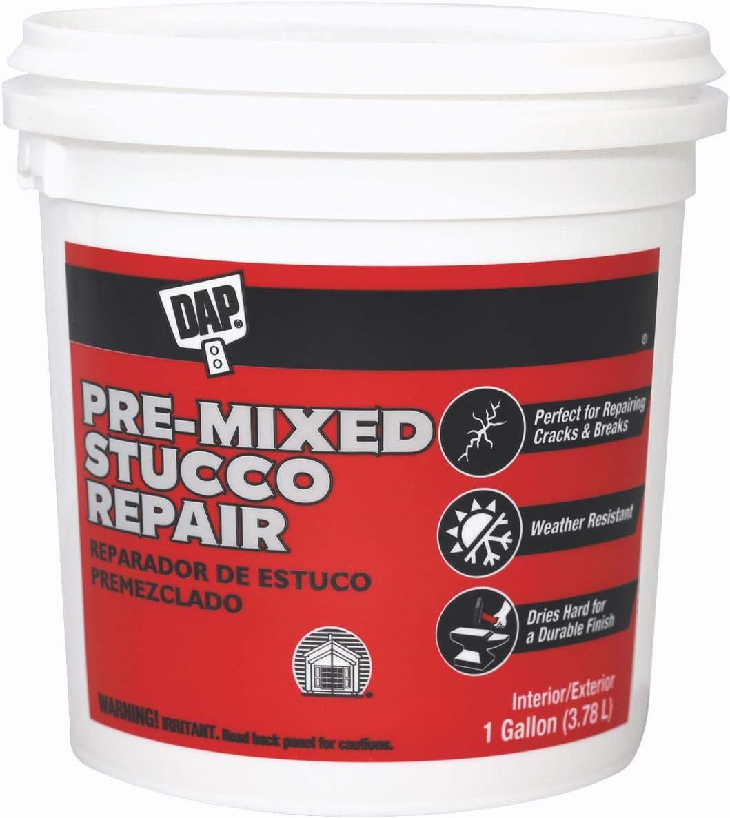 Dap 60817 1 Gallon PreMixed Stucco Patch Wall Surface Repair