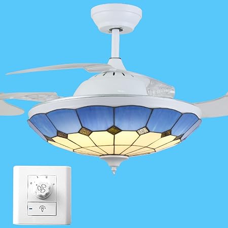36 Inch Mediterranean Stealth Ceiling Fan Light Living Room Dining